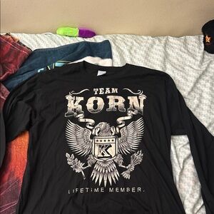Black Team Korn Men's Shirt